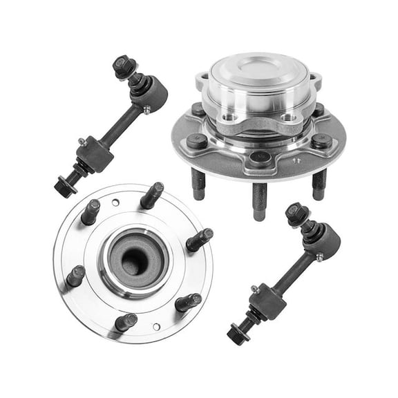 Front Wheel Hub and Sway Bar Link Kit - Compatible with 2019 - 2022 GMC Sierra 1500 2020 2021