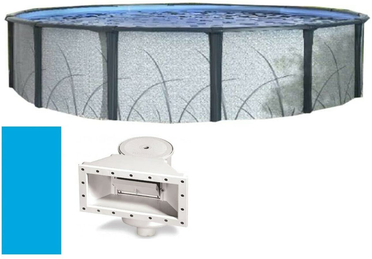 Lake Effect Riverbank 18' x 33' x 52" Oval Steel Sided Above Ground