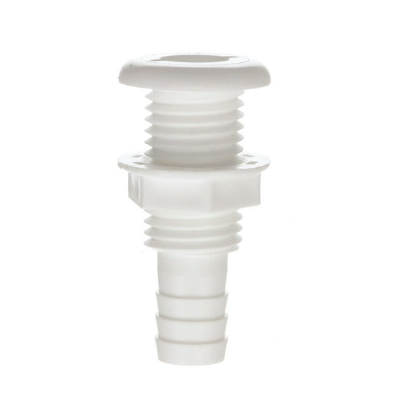 Seachoice18051 3/4" White Plastic Thru-Hull with Broad Flange
