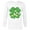 White, variant on Disney Donald Duck 4-Leaf Clover Retro St. Patrick's Day - Long Sleeve T-Shirt for Men - Customized-White