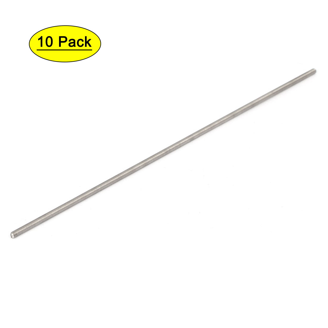 M3 x 110mm 0.5mm Pitch 304 Stainless Steel Fully Threaded Rods Hardware 10 Pcs 