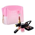 thumbnail image 4 of Organizador de maquillaje Ormromra Bolsa de cosméticos cuadrada para niñas y mujeres fresa, 4 of 8