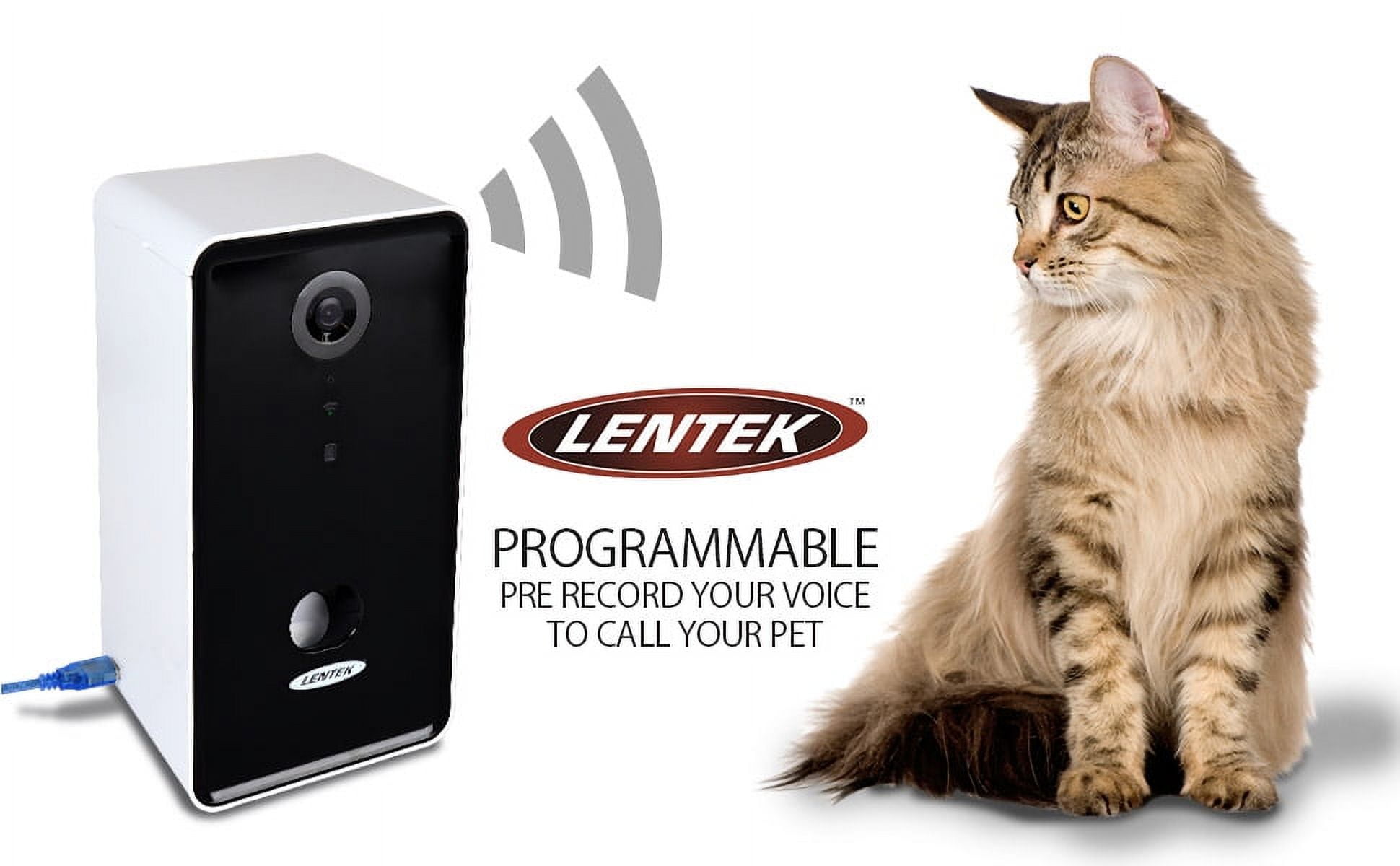 Lentek Connected Pet Treat Dispenser: 165° HD Night Vision Camera (Wi-Fi  Enabled, Alexa Compatible) PT01 - The Home Depot