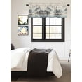 thumbnail image 3 of Kitchen Valances for Window, Chinese Ink Painting Mountain Forest Light Filtering Rod Pocket Valance Curtain, Farmhouse on Linen Short Curtains Window Topper for Bedroom Bathroom Living Room 54x18in, 3 of 9