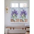 thumbnail image 2 of Purple Lavender Bathroom Window Curtain, Spring Daisy Butterfly Plants Watercolor Blue Light Filtering Coffee Kitchen Curtains, Bedroom Living Room Curtains 2 Panel 84"x45", 2 of 6