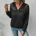 thumbnail image 6 of Xcmzpl Hoodies for Women Casual Solid Color Hooded Sweatshirt Holiday Sweater Tops Comfort Long Sleeve Blouses Fall Fashion, 6 of 8