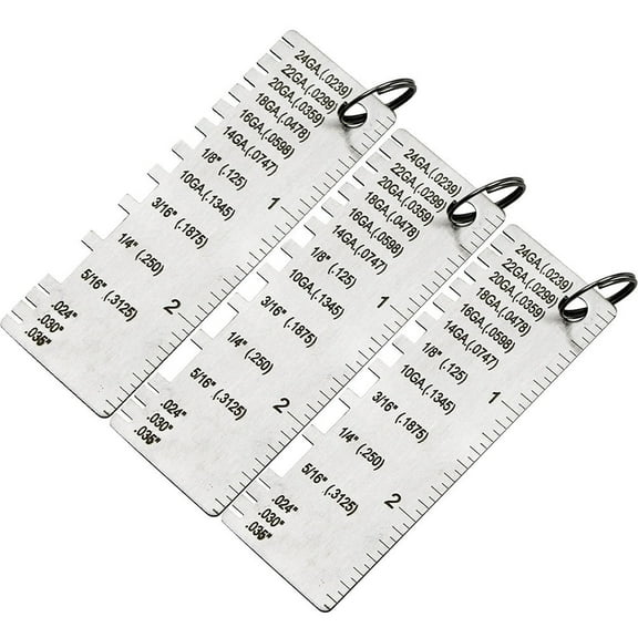 ifundom 3pcs Welding Thickness Gauges Metal Sheet Thickness Gauge Metal Gauge Tools