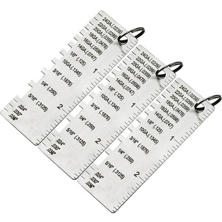 ifundom 3pcs Welding Thickness Gauges Metal Sheet Thickness Gauge Metal Gauge Tools