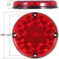 thumbnail image 4 of 2Pcs 7 Inch Round LED Trailer Tail Lights - 17 LED Sealed Truck RV Bus Stop Turn Brake Lights 12-24V with Inner Reflector Lens, 4 of 7