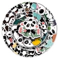 thumbnail image 2 of Calcomanías de vinilo con forma de panda, 50 unidades, lindas caricaturas de animales, 2 of 2