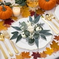 thumbnail image 5 of Thanksgiving Halloween Pumpkin Candle Holders Scented Wreath Decorative Ring Decorative Items Table Decorations, 5 of 9
