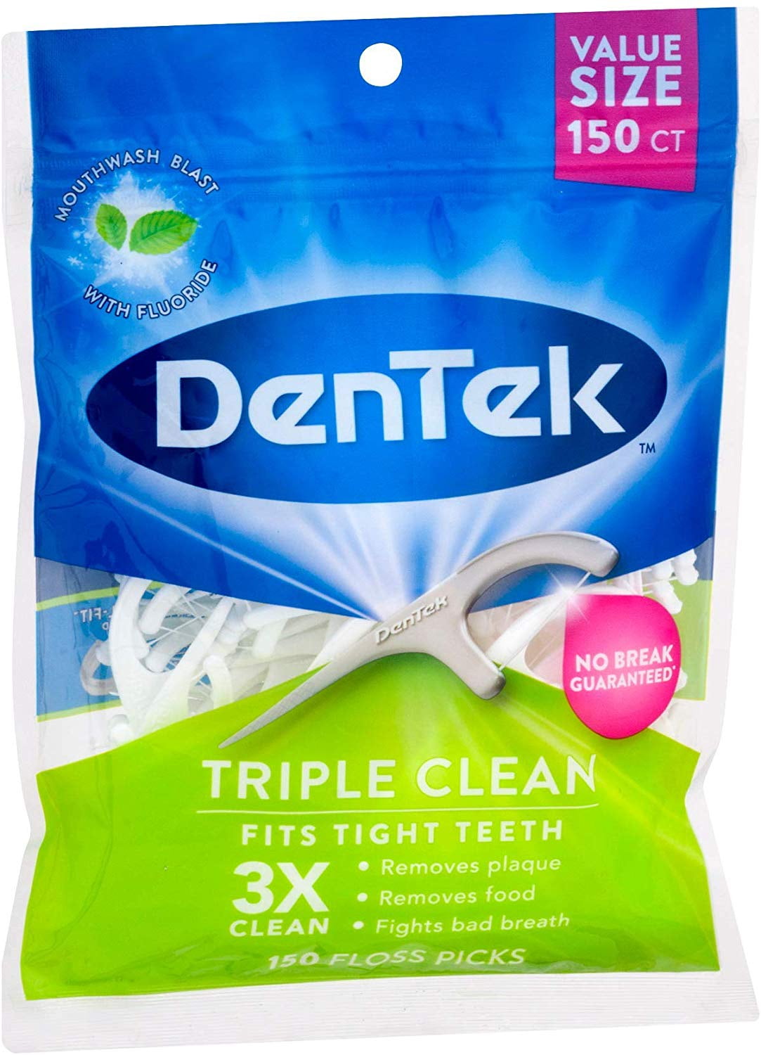 Vanicream Gentle Body Wash 12 fl oz Sensitive Skin Bundle with DenTek Triple Clean Floss Picks 150 Count