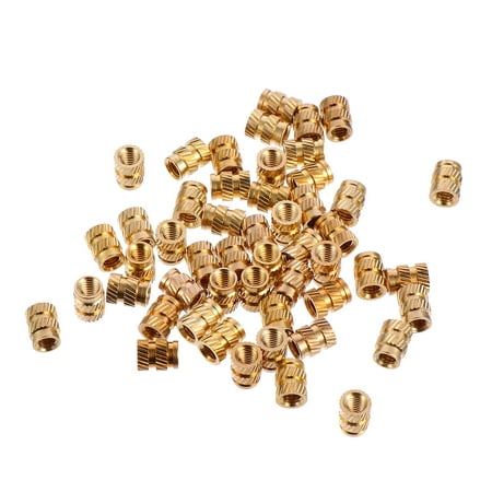 

NUOLUX 50 Pcs Knurled Nuts Threaded Inserts Nut Threads for 3D Printing Machine Parts