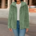 thumbnail image 2 of Women's Mid Length Winter Hooded Coat Solid Color Lined Jacket Outerwear For Cold Weather Comfort, 2 of 4