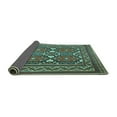 thumbnail image 2 of Ahgly Company Indoor Round Persian Turquoise Blue Traditional Area Rugs, 5' Round, 2 of 4