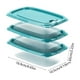 thumbnail image 3 of Juego de 3 recipientes de vidrio para refrigerador con tapas con cierre, contenedores apilables transparentes de 550 ml para sobras, refrigerios y salsas (amarillo, verde y azul), 3 of 6
