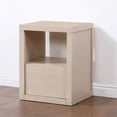 thumbnail image 3 of Comfort Pointe Cyrus White-washed Wood 1-drawer Modern Storage Nightstand, 3 of 11
