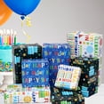 Birthday Wrapping Paper for Boys Girls Kids Men Women 3 Style Happy