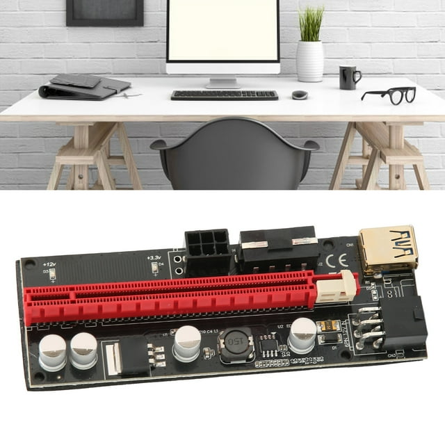 Adaptador PCIE Riser 1X A 16X Extensión De Gráficos Reduce La Carga 60cm USB3.0 Tarjeta Adaptadora Alimentada Por USB Estable Y Segura