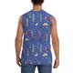 thumbnail image 4 of Balery New-York City Camisetas sin mangas para hombre, absorbe la humedad y protege contra el mal olor.-Small, 4 of 7