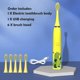 thumbnail image 1 of Cepillo de dientes eléctrico para niños, dibujos animados, con cabezal de repuesto, ultrasónico, IPX7, resistente al agua, recargable, sónico, 1 of 6