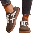 thumbnail image 2 of Casual Sneakers for Women Lightweight Lace Up Tennis Shoes | Non-slip Lace Up Fashion Sneaker, Round Toe Retro Walking Shoes, 2026 Trendy Comfortable Trainers, 38, 2 of 7