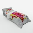 thumbnail image 3 of Ambesonne Geometric Bedding Set 4 Pcs, Lion Themed Triangles, Queen, Multicolor, 3 of 3