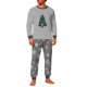 thumbnail image 2 of Pijama navideño para hombre, blusa y pantalones con estampado navideño a cuadros., 2 of 5
