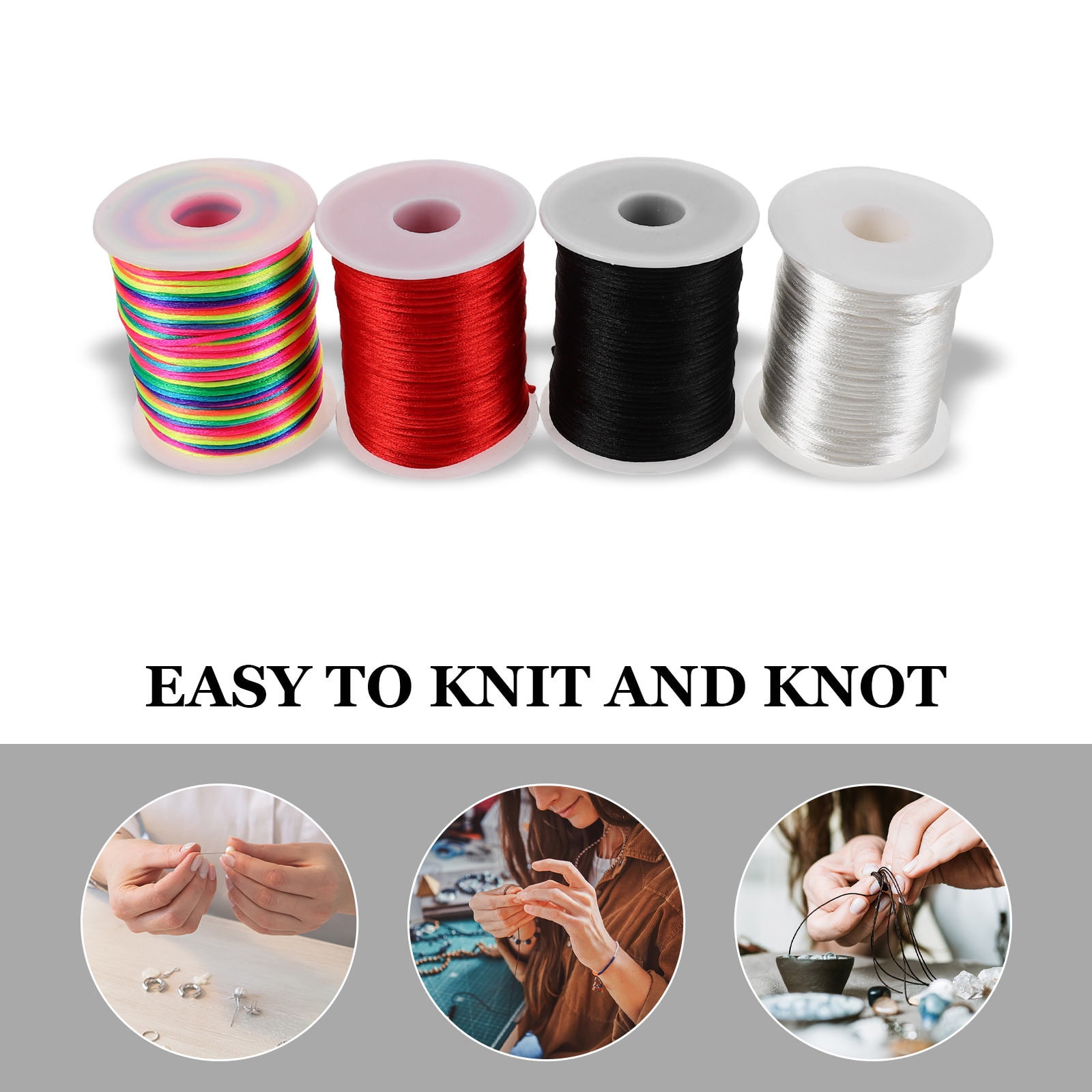 BESTYASH Waxed Polyester Cord for Jewelry Making, String for Bracelets, Necklaces, Crafts and Projects