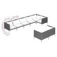 thumbnail image 1 of vidaXL 8 Piece Garden Lounge Set with Cushions Poly Rattan Dark Grey, 1 of 4