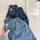 thumbnail image 3 of 2025 primavera nuevos pantalones vaqueros para bebés de 1 a 6 años pantalones vaqueros sueltos de estilo coreano para niños y niñas pantalones simples de Color sólido para niños, 3 of 6
