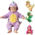 thumbnail image 2 of YDFCWXW Baby Dinosaur Costume Cute Hooded Onesie Outfit Infant Halloween Clothes, Toddler Costume with Colorful Spikes Plush Tail Funny Family Cosplay (Purple, 3-6 Months), 2 of 9