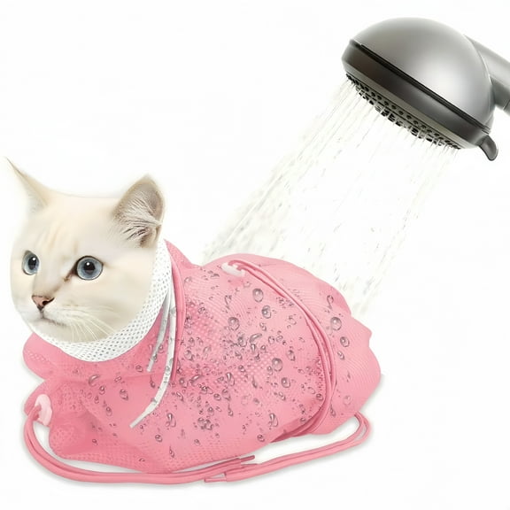 DEKEones Cat Grooming Bag Adjustable Pet Bath Accessory for Cats with Cat Grooming Bag