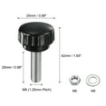 thumbnail image 2 of Uxcell 4 Set Male Thread Head Knurled Clamping Knobs Thumb Screws with Nuts Washers Black M8 x 25mm x 25mm ["304 Stainless Steel"], 2 of 5