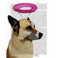 thumbnail image 2 of Fab Funky 15x18 White Modern Wood Framed Museum Art Print Titled - German Shepherd With Pink Halo, 2 of 4