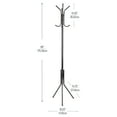 thumbnail image 4 of Mind Reader Freestanding Coat Rack, Multi-Hook Organizer for Office or Entryway, Metal, Black, 4 of 9