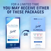 Secret Clinical 100HR Antiperspirant Deodorant, Invisible Solid, Completely Clean, 2.6 oz