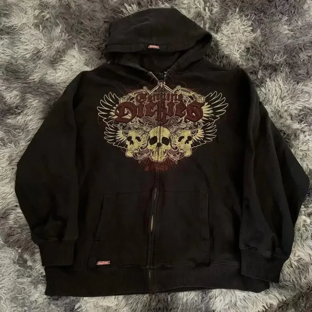 Y2K moda Hip Hop gris costura bordado suéter con capucha suelta Casual Sudadera con capucha gótico calle Retro ropa de mujer
