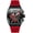 red, variant on Men Automatic Wrist Watch Skeleton Tourbillon Tonneau Waterproof Silicone Band Business Luminous Sapphire Crystal Multifunction Clock Day Date Month