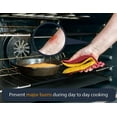 thumbnail image 2 of 3 Pack Silicone Oven Rack Shields, Heat Resistance Silicone Oven Rack Protectors Guards Against Burns and Scars, 14 Inches Long (Black), 2 of 5