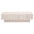 thumbnail image 6 of Benjara Rexi 54 Inch Modern Wood Coffee Table, Rectangular Plinth Platform, White, 6 of 7