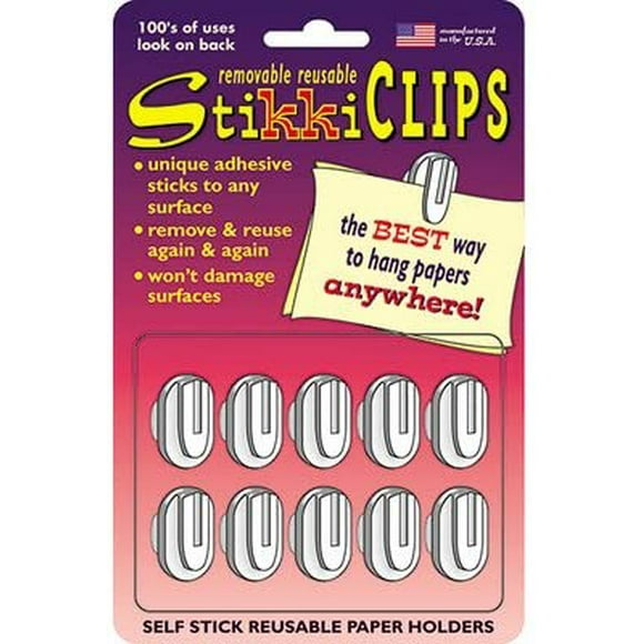 Clips Stikki Blancs 20 par Pack [Lot de 2]