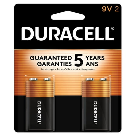 Duracell Coppertop 9V Alkaline Batteries 2/PK