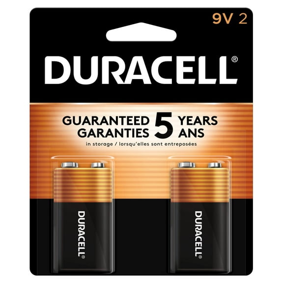 Duracell Coppertop 9V Alkaline Batteries 2/PK
