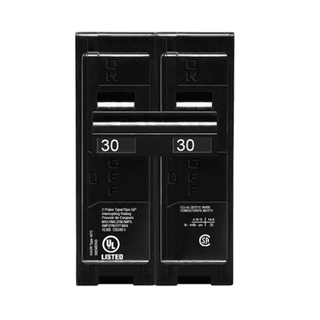 Interruptor Termomagnetico SIEMENS 2 Polos 30 Amperes negro