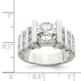 thumbnail image 2 of 925 Sterling Silver Cubic Zirconia Ring Size 6, 2 of 7