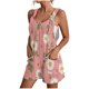 thumbnail image 1 of Pantalones Cortos de Mujer Casual Suspender Impresión Pantalones Cortos de Bolsillo, Pantalones Cortos de Mujer con Bolsillos, 1 of 6
