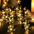 thumbnail image 2 of Solar Flower String Lights,23ft 50 LED Cherry Blossoms Solar Fairy Light, Outdoor Waterproof String Lights for Christmas Tree, Home, Garden, Wedding, Patio, Party Decorations(Warm White), 2 of 8