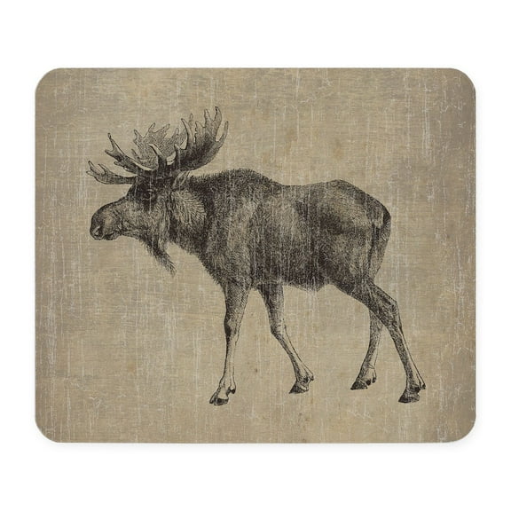 CafePress - Vintage Moose Mousepad - Non-slip Rubber Mousepad, Gaming Mouse Pad