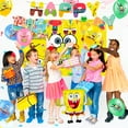 thumbnail image 4 of SpongeBob Birthday Decorations, SpongeBob Party Decorations & SpongeBob Party Tableware Set - SpongeBob Party Plates Cups Napkins Backdrop Balloon Banners etc SpongeBob Party Supplies, 4 of 8